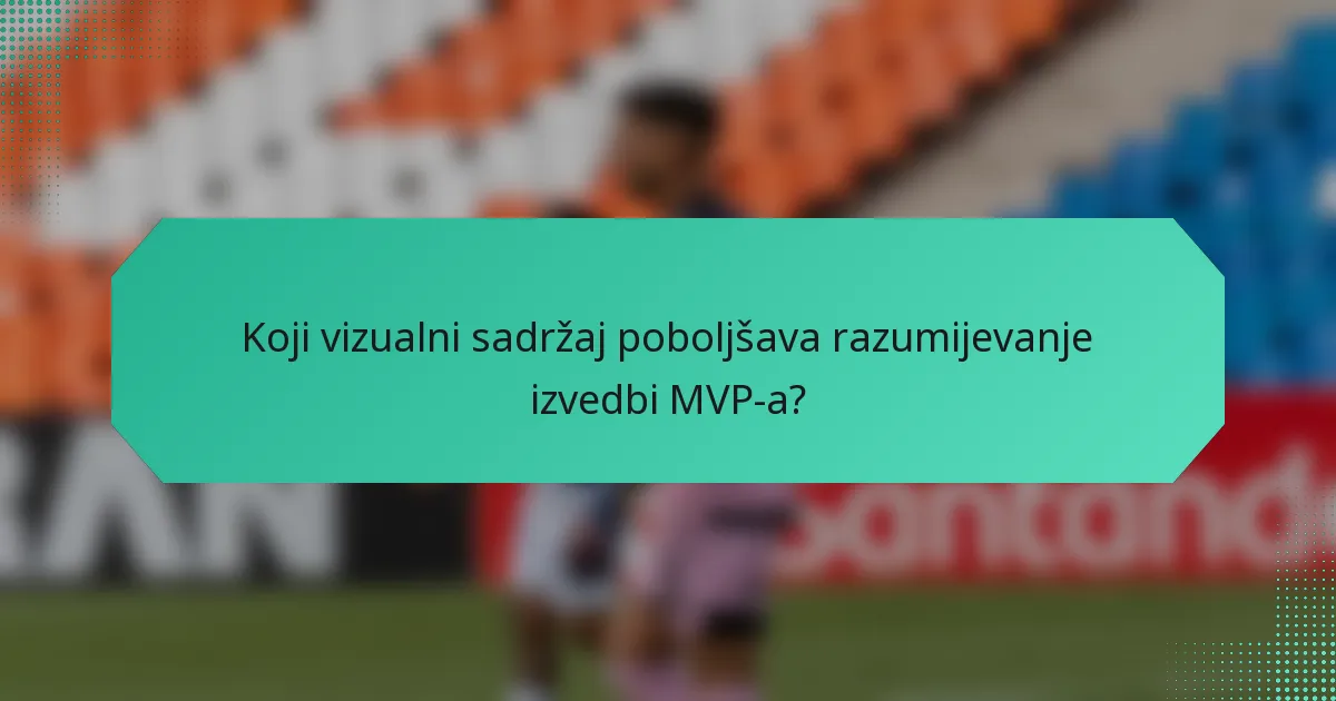 Koji vizualni sadržaj poboljšava razumijevanje izvedbi MVP-a?